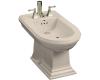 Kohler Memoirs K-4886-55 Innocent Blush Bidet with Plumb for Vertical Spray Bidet Faucet