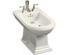 Kohler Memoirs K-4886-96 Biscuit Bidet with Plumb for Vertical Spray Bidet Faucet