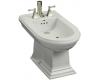 Kohler Memoirs K-4886-W2 Earthen White Bidet with Plumb for Vertical Spray Bidet Faucet