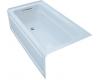 Kohler Archer K-1122-GLA-6 Skylight BubbleMassage 5' Bath Tub with Comfort Depth Design, Integral Apron and Left-Hand Drain