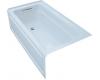 Kohler Archer K-1122-GLA-6 Skylight BubbleMassage 5' Bath Tub with Comfort Depth Design, Integral Apron and Left-Hand Drain