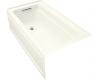 Kohler Archer K-1122-GLA-96 Biscuit BubbleMassage 5' Bath Tub with Comfort Depth Design, Integral Apron and Left-Hand Drain