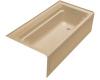 Kohler Archer K-1124-GRA-33 Mexican Sand 6' BubbleMassage Bath Tub with Comfort Depth Design, Integral Apron and Right-Hand Drain