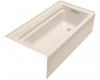 Kohler Archer K-1124-GRA-55 Innocent Blush 6' BubbleMassage Bath Tub with Comfort Depth Design, Integral Apron and Right-Hand Drain