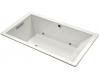 Kohler Underscore K-1173-GCR-0 White 5.5' Acrylic Bubblemassage Bath with Chromatherapy