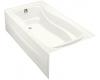 Kohler Mariposa K-1257-GLA-0 White Mariposa 6' BubbleMassage Bath Tub with Integral Apron and Left-Hand Drain
