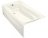 Kohler Mariposa K-1257-GLA-96 Biscuit Mariposa 6' BubbleMassage Bath Tub with Integral Apron and Left-Hand Drain