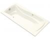 Kohler Mariposa K-1257-GLF-96 Biscuit Mariposa 6' BubbleMassage Bath Tub with Integral Flange and Left-Hand Drain