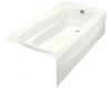 Kohler Mariposa K-1257-GRA-0 White Mariposa 6' BubbleMassage Bath Tub with Integral Apron and Right-Hand Drain