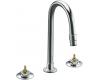 Kohler Triton K-7303-KE-CP Polished Chrome Widespread Lavatory Faucet with Vandal-Resistant Aerator and Rigid Connections, Requires Handles