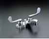 Kohler Triton K-7401-5A-CP Polished Chrome Centerset Lavatory Faucet with Wristblade Lever Handles and Pop-Up Drain