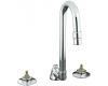 Kohler Triton K-7465-K-CP Polished Chrome Widespread Lavatory Base Faucet with Pop-Up Drain