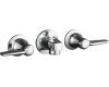Kohler Triton K-8040-4A-CP Polished Chrome Shelf-Back Lavatory Faucet with Pop-Up Drain and Lever Handles