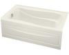 Kohler Mariposa K-1242-LA-96 Biscuit Mariposa 5' Bath with Integral Apron, Tile Flange and Left-Hand Drain