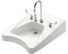 Kohler Morningside K-12634-L-0 White Wheelchair Lavatory with 11-1/2" Centers and Soap Dispenser Drilling on Left