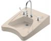 Kohler Morningside K-12634-L-55 Innocent Blush Wheelchair Lavatory with 11-1/2" Centers and Soap Dispenser Drilling on Left