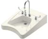 Kohler Morningside K-12634-L-96 Biscuit Wheelchair Lavatory with 11-1/2" Centers and Soap Dispenser Drilling on Left