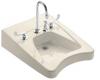 Kohler Morningside K-12634-R-47 Almond Wheelchair Lavatory with 11-1/2" Centers and Soap Dispenser Drilling on Right