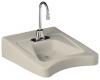 Kohler Morningside K-12636-L-47 Almond Wheelchair Lavatory with 4" Centers and Soap Dispenser Drilling on Left