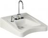 Kohler Morningside K-12638-L-0 White Wheelchair Lavatory with Single-Hole Drilling and Soap Dispenser Drilling on Left