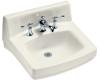 Kohler Greenwich K-2030-L-96 Biscuit Wall-Mount Lavatory with 8" Centers and Soap Dispenser Drilling on Left