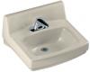 Kohler Greenwich K-2032-L-47 Almond Wall-Mount Lavatory with 4" Centers and Soap Dispenser Drilling on Left