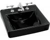 Kohler Soho K-2053-L-95 Ice Grey Wall-Mount Lavatory with 8" Centers and Soap Dispenser Drilling on Left