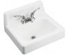 Kohler Hudson K-2805-LB-0 White Wall-Mount Lavatory with Single-Hole Faucet Drilling and Soap Dispenser Drilling on Left