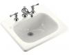Kohler Tahoe K-2895-1-0 White Self-Rimming Lavatory with Single-Hole Faucet Drilling