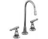 Kohler Antique K-118-4-CP Polished Chrome Entertainment Sink Faucet with Lever Handles