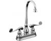 Kohler Revival K-16112-4-CP Polished Chrome Entertainment Sink Faucet with Scroll Lever Handles