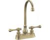 Kohler Revival K-16112-4A-BV Vibrant Brushed Bronze Entertainment Sink Faucet with Traditional Lever Handles