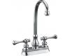 Kohler Revival K-16112-4A-BX Vibrant Brazen Bronze Entertainment Sink Faucet with Traditional Lever Handles