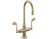 Kohler Essex K-8761-BV Vibrant Brushed Bronze Entertainment Sink Faucet with Wristblade Handles