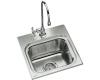 Kohler Ballad K-3262-3 Self-Rimming Entertainment Sink with Three-Hole Faucet Punching