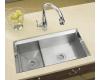 Kohler Poise K-3391-H 18" X 18" Undercounter Single Basin Kitchen Sink with Mirror Finished Rim