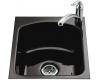 Kohler Napa K-5848R-1-58 Thunder Grey Tile-In Entertainment Sink with Single-Hole Faucet Drilling at Right