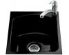 Kohler Napa K-5848R-1-7 Black Black Tile-In Entertainment Sink with Single-Hole Faucet Drilling at Right