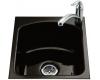 Kohler Napa K-5848R-1-KA Black 'n Tan Tile-In Entertainment Sink with Single-Hole Faucet Drilling at Right