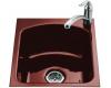 Kohler Napa K-5848R-1-R1 Roussillon Red Tile-In Entertainment Sink with Single-Hole Faucet Drilling at Right