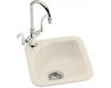 Kohler Sorbet K-5901-1-47 Almond Self-Rimming Entertainment Sink with Single-Hole Faucet Drilling