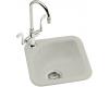 Kohler Sorbet K-5901-1-95 Ice Grey Self-Rimming Entertainment Sink with Single-Hole Faucet Drilling