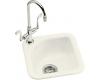 Kohler Sorbet K-5901-1-96 Biscuit Self-Rimming Entertainment Sink with Single-Hole Faucet Drilling