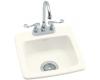 Kohler Gimlet K-6015-1-96 Biscuit Self-Rimming Entertainment Sink with Single-Hole Faucet Drilling