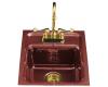 Kohler Aperitif K-6540-2-R1 Roussillon Red Tile-In Entertainment Sink with Two-Hole Faucet Drilling for 4" Center Faucets