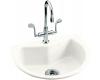 Kohler Entertainer K-6558-1-0 White Self-Rimming Entertainment Sink with Single-Hole Faucet Drilling