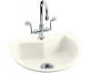 Kohler Entertainer K-6558-1-R1 Roussillon Red Self-Rimming Entertainment Sink with Single-Hole Faucet Drilling