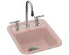 Kohler Aperitif K-6560-1-45 Wild Rose Self-Rimming Entertainment Sink with Single-Hole Faucet Drilling