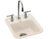 Kohler Aperitif K-6560-2-55 Innocent Blush Self-Rimming Entertainment Sink with Two-Hole Faucet Drilling for 4" Center Faucets