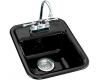 Kohler Aperitif K-6560-2-7 Black Black Self-Rimming Entertainment Sink with Two-Hole Faucet Drilling for 4" Center Faucets